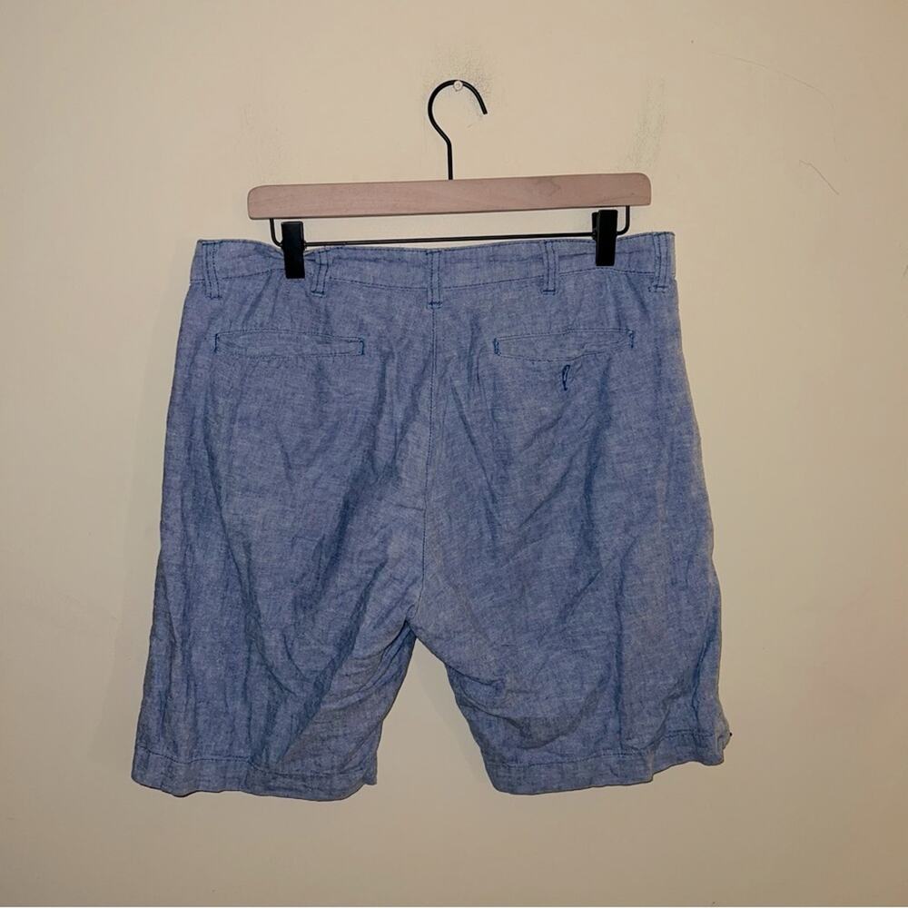 BBRUNO New York Mens Blue Linen Blend Bermuda Shorts Size 32 - Picture 5 of 5